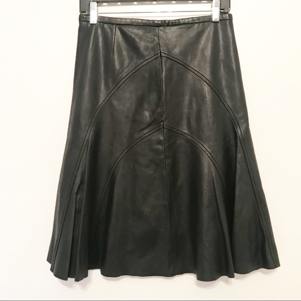 BCBG MaxAzria Leather Skirt. Fits like a 4.